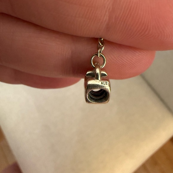 Pandora Heart Lock and Key Charm Pendant - Sterling Silver with Gold-Toned Key - Picture 3 of 5